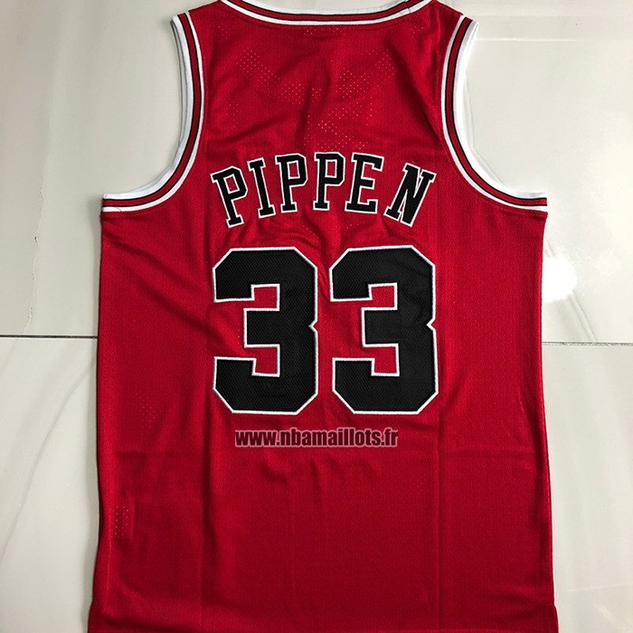 Maillot Chicago Bulls Scottie Pippen NO 33 Mitchell & Ness 1997-98 Rouge